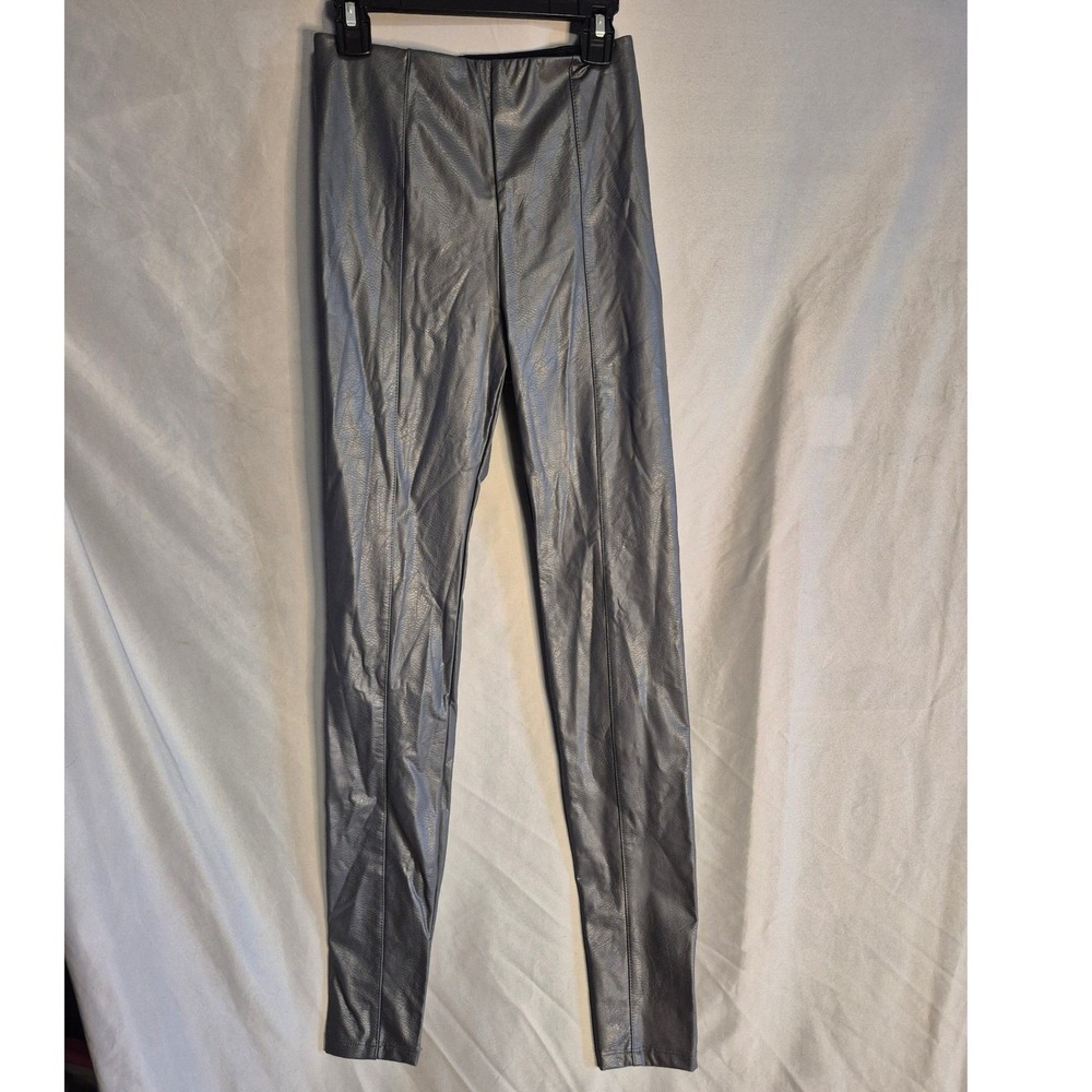 Lysse New York Faux Leather Leggings Charcoal XS Stretchy Pull On Pants